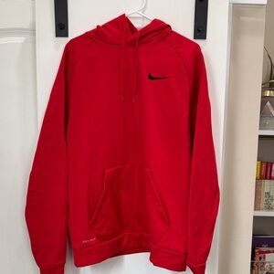 Nike Men's Red Dri-Fit Hoodie